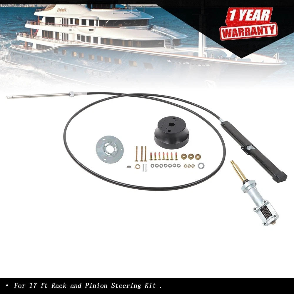 Steering Cable Kit for Boat (17FT) - Back Mount Rack & Pinion SS14117