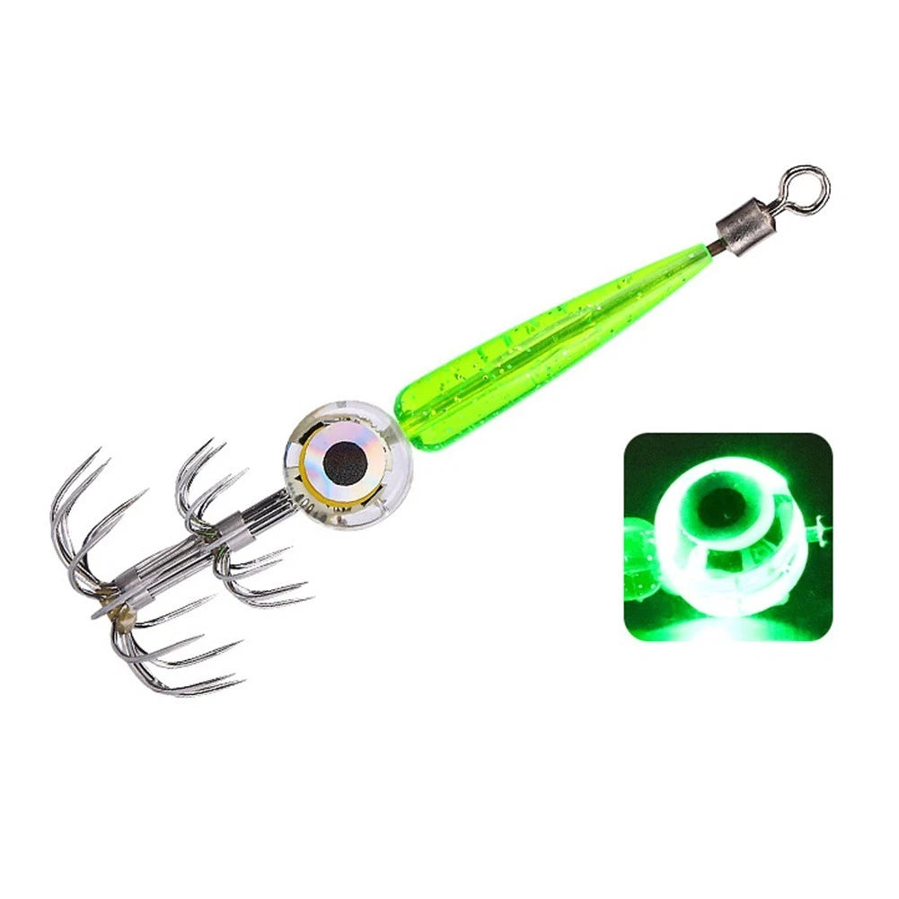 3-Pack Fishing Lures with 360° Rotating Ring and LED