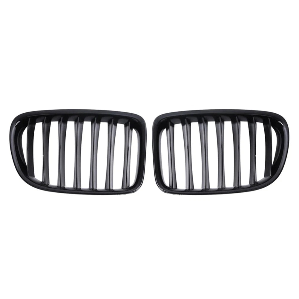 Front Bumper Kidney Grille for BMW X1 E84 (2009–2015) 15 14 13 Glossy Black