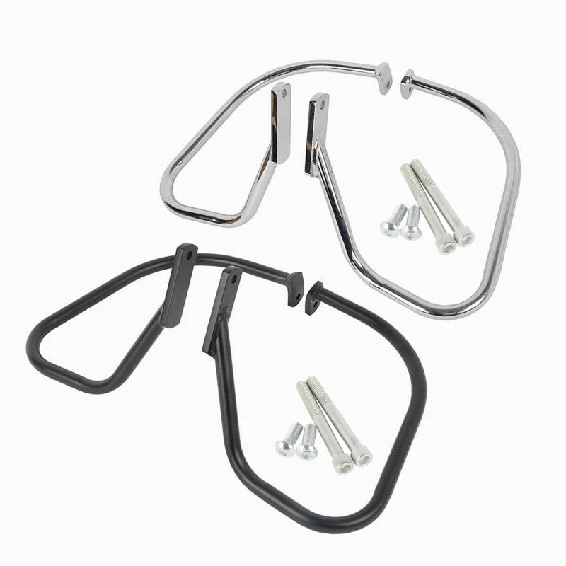 Saddlebag Guard Bar for Harley Softail Heritage Springer (1997–1999) Black/Chrome