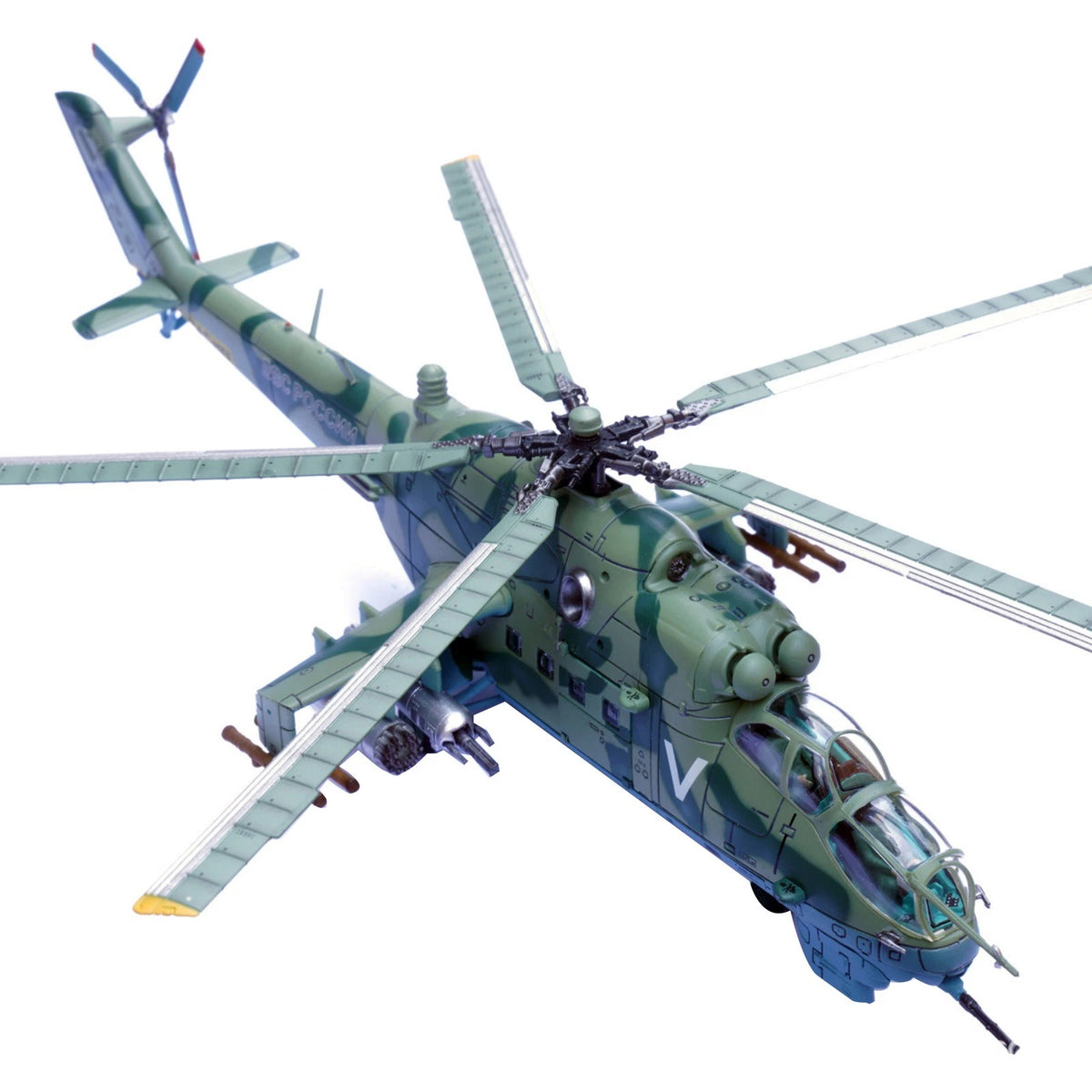 1/72 Scale Mi-24V Helicopter Model for Russian Army (Finished)