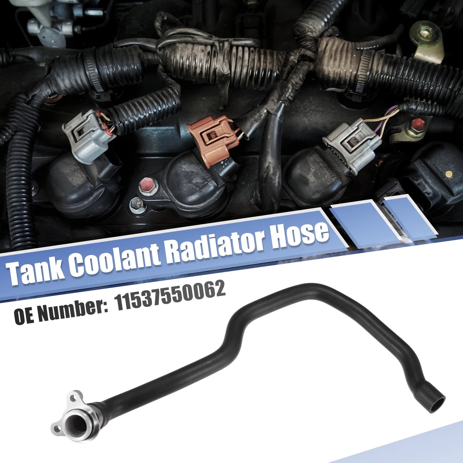 Radiator Heater Hose Expansion Tank Pipe Replacement for BMW X5 (2007–2010)