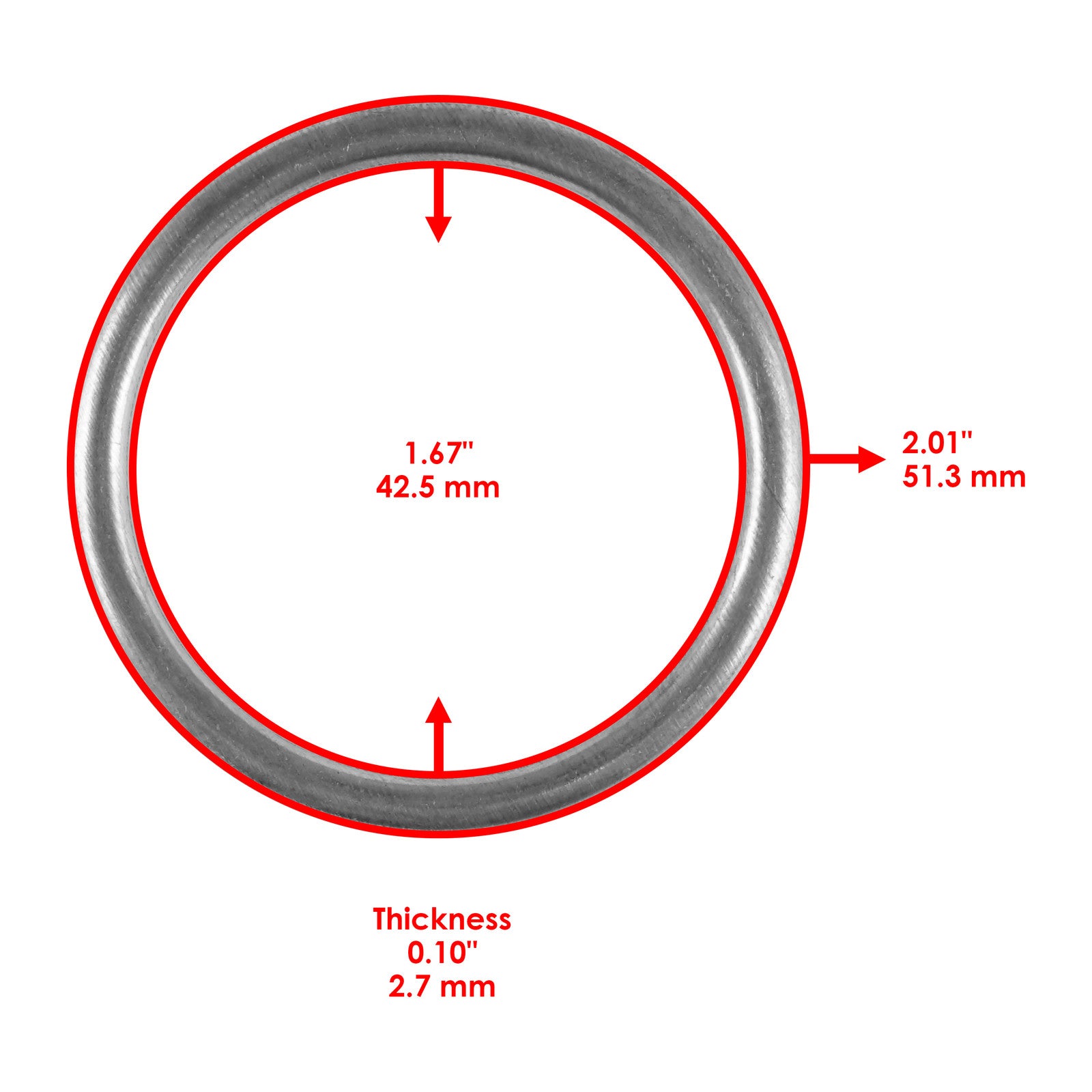 Exhaust Pipe Gaskets Replacement Set for Kawasaki VN1500 Vulcan (1996–1999)