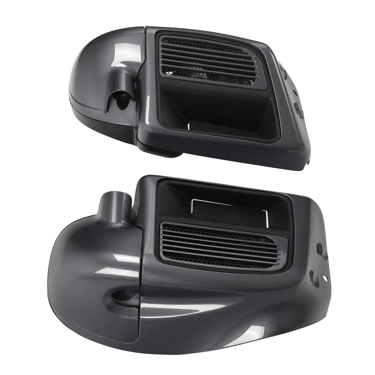 Lower Vented Fairings for Harley Electra Glide (2014–2023) Gauntlet Gray Metallic