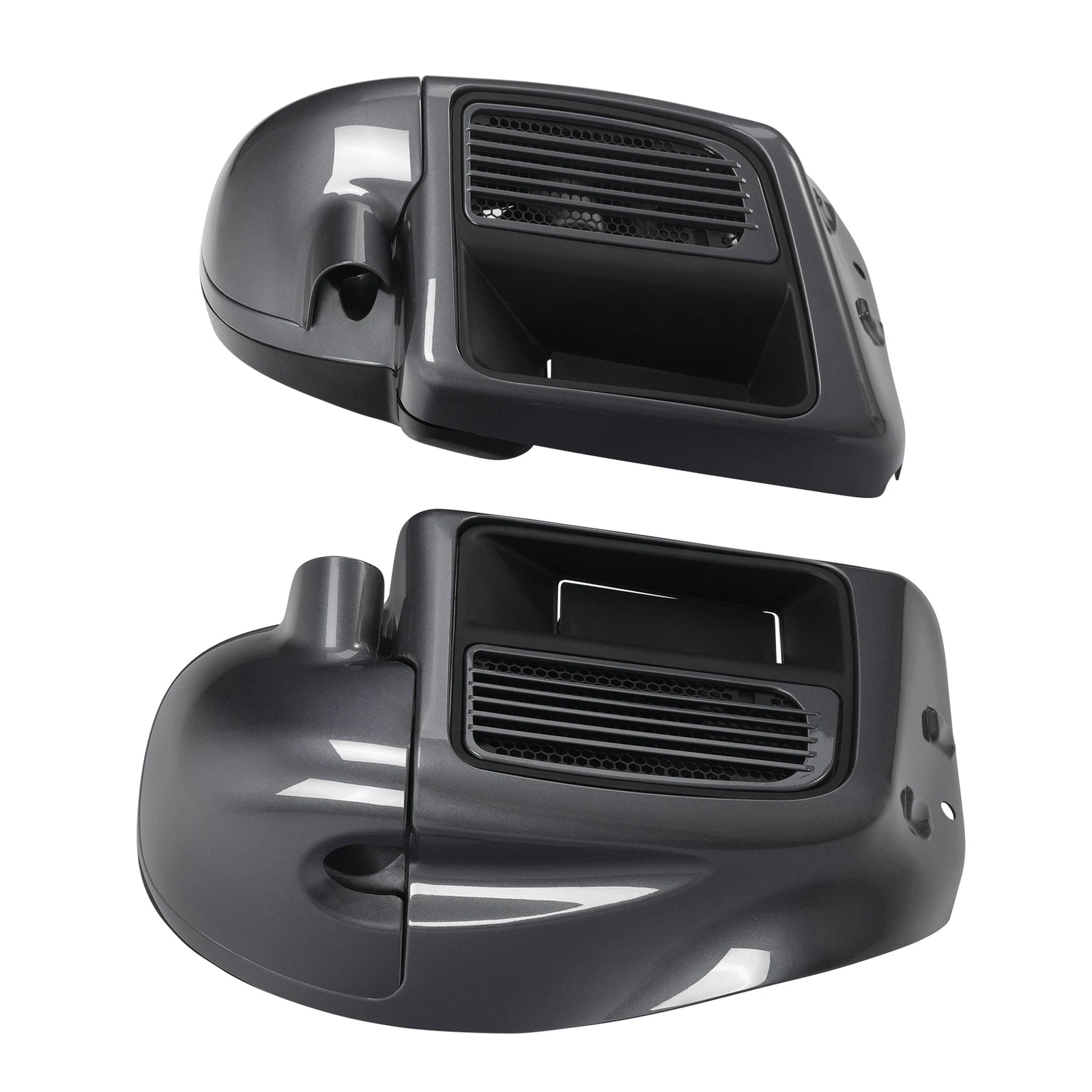 Lower Vented Fairings for Harley Electra Glide (2014–2023) Gauntlet Gray Metallic