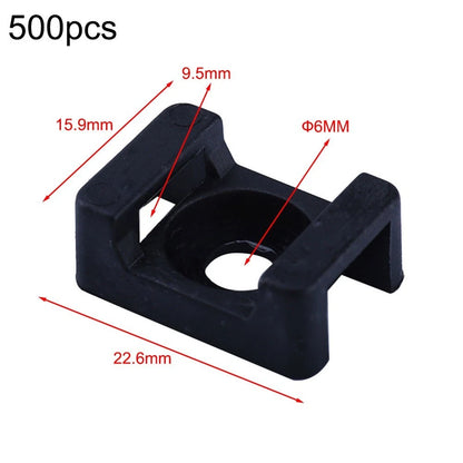 100pcs Saddle Shape Cable Tie Holder for Standard Nylon Cable Ties