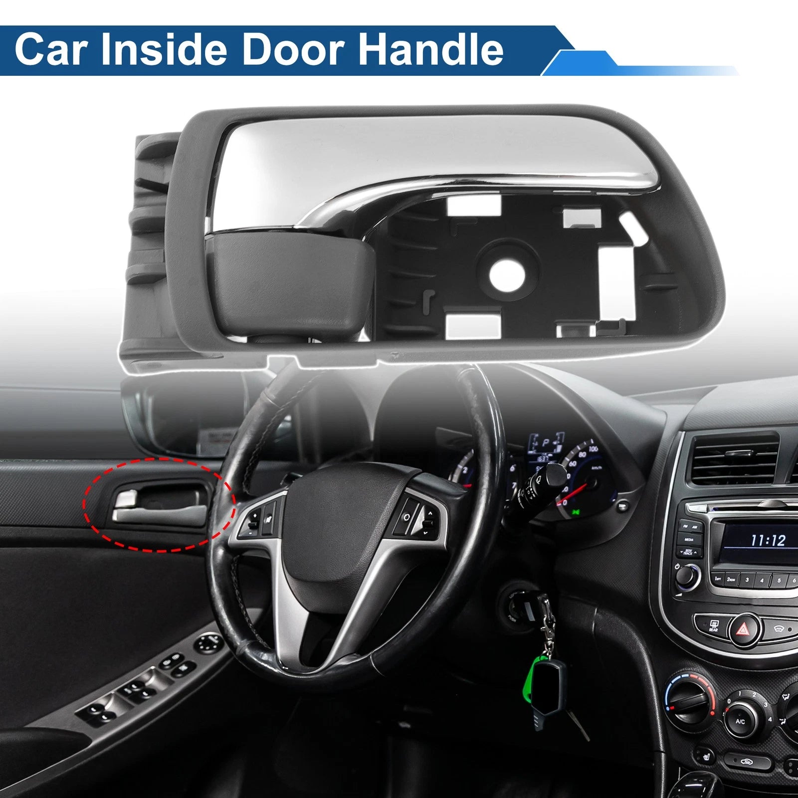 Front Driver Side Interior Door Handle Replacement for Toyota Sienna (2004–2010)