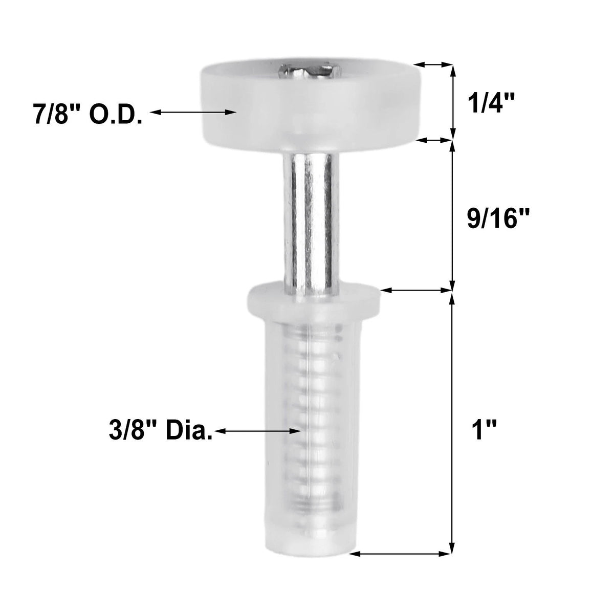 Set of 4 Bifold Door Top Guide Wheels for Closet Pantry and Laundry Room