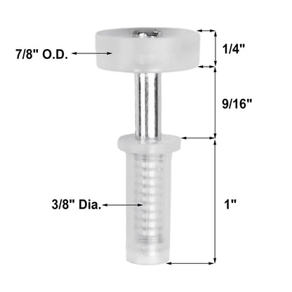 Set of 4 Bifold Door Top Guide Wheels for Closet Pantry and Laundry Room