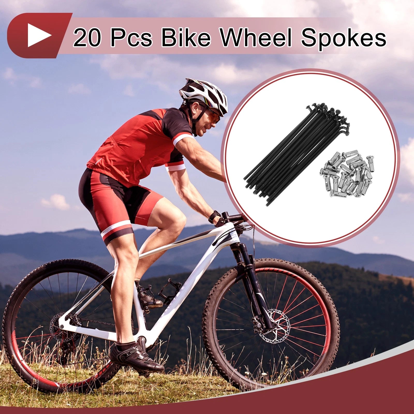 Bicycle Spokes 87mm Replacement Set for 13G Black 304 Stainless (2005–2015)