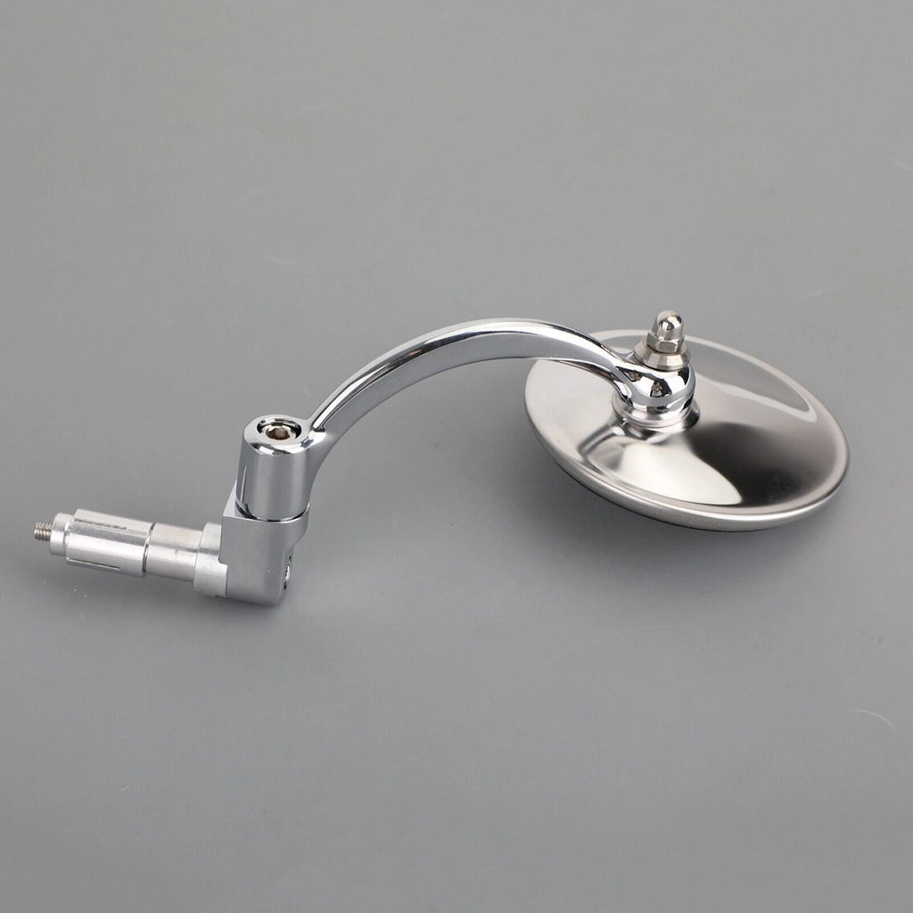 Chrome Handlebar End Mirrors for Motorcycle Cafe Racer (22mm T9)