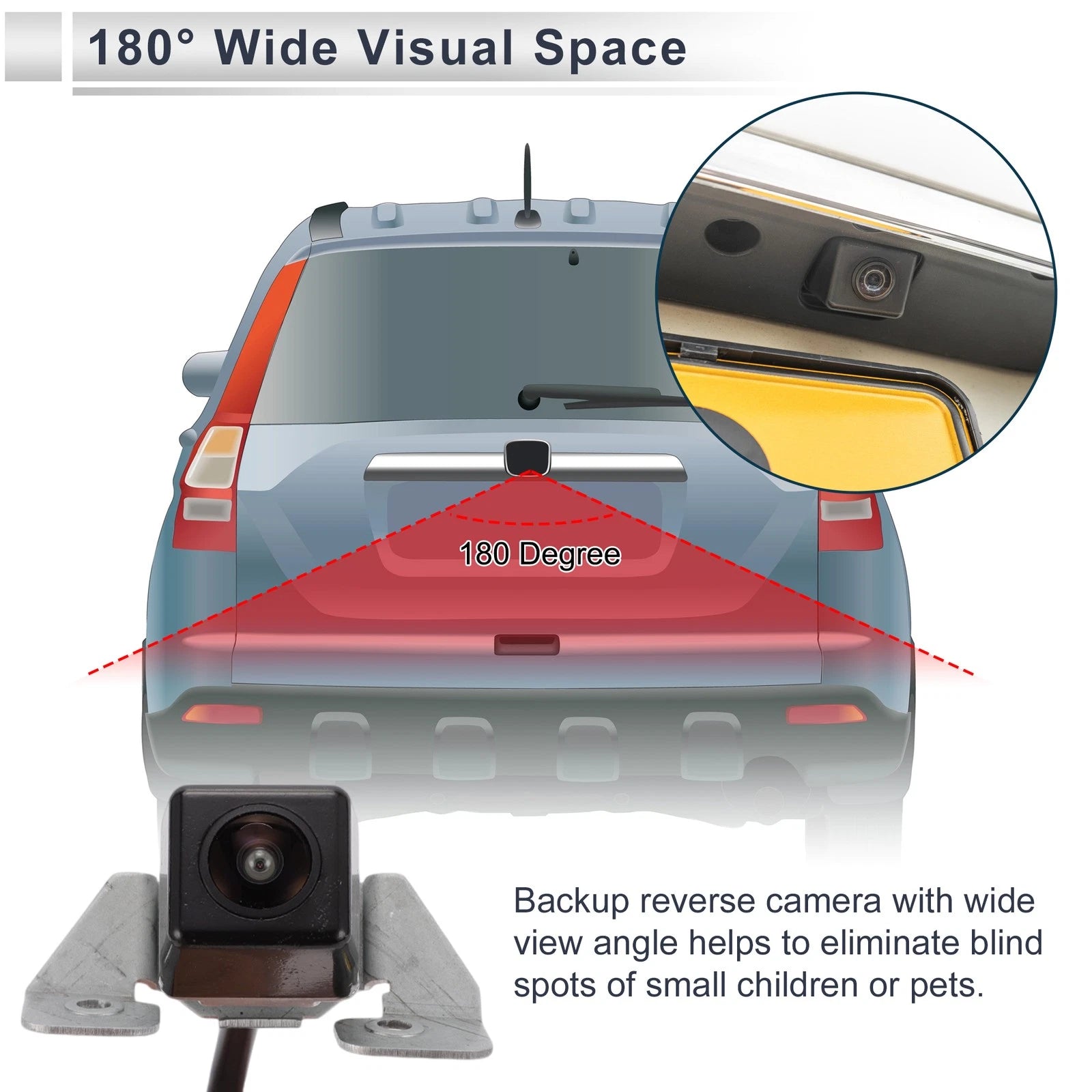 Rear View Camera Backup Replacement 120-180 Degree for Hyundai Tucson IX35 (2009–2020)