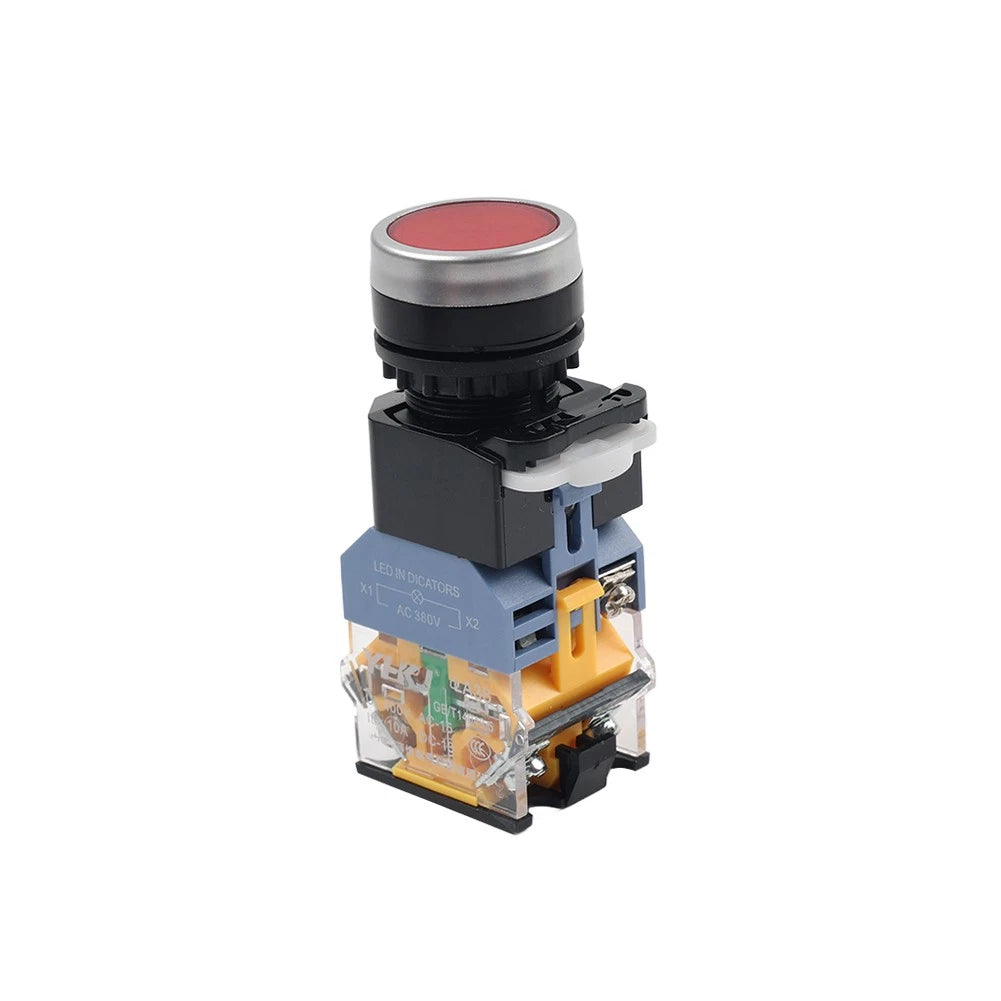 1pc LED Push Button Switch for AC 380V (10A, 22mm)