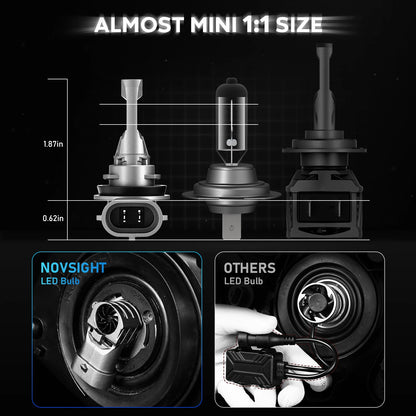 H11 + 9005 LED Headlight Kit for Hi Lo Beam (20000LM, 6500K)