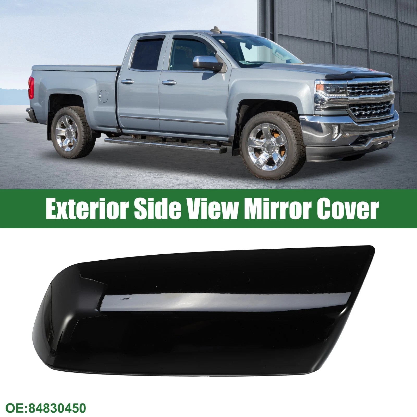 Left Rearview Mirror Cap Replacement for Chevrolet Silverado 1500 (2014–2020)