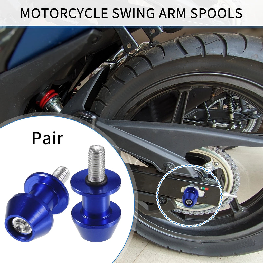 Motorbike Swingarm Spools CNC 8mm Pair for Universal Fit (2000–2020)