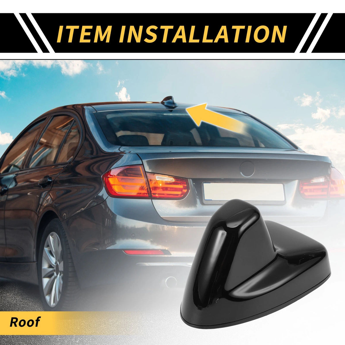 Roof Antenna Cover Trim Shark Fin Shape Replacement for Toyota Tundra (2014–2021)