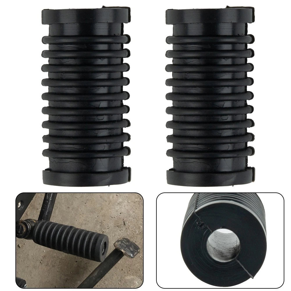 2Pcs Rubber Motorcycle Gear Shifter Change Lever Pedal Black