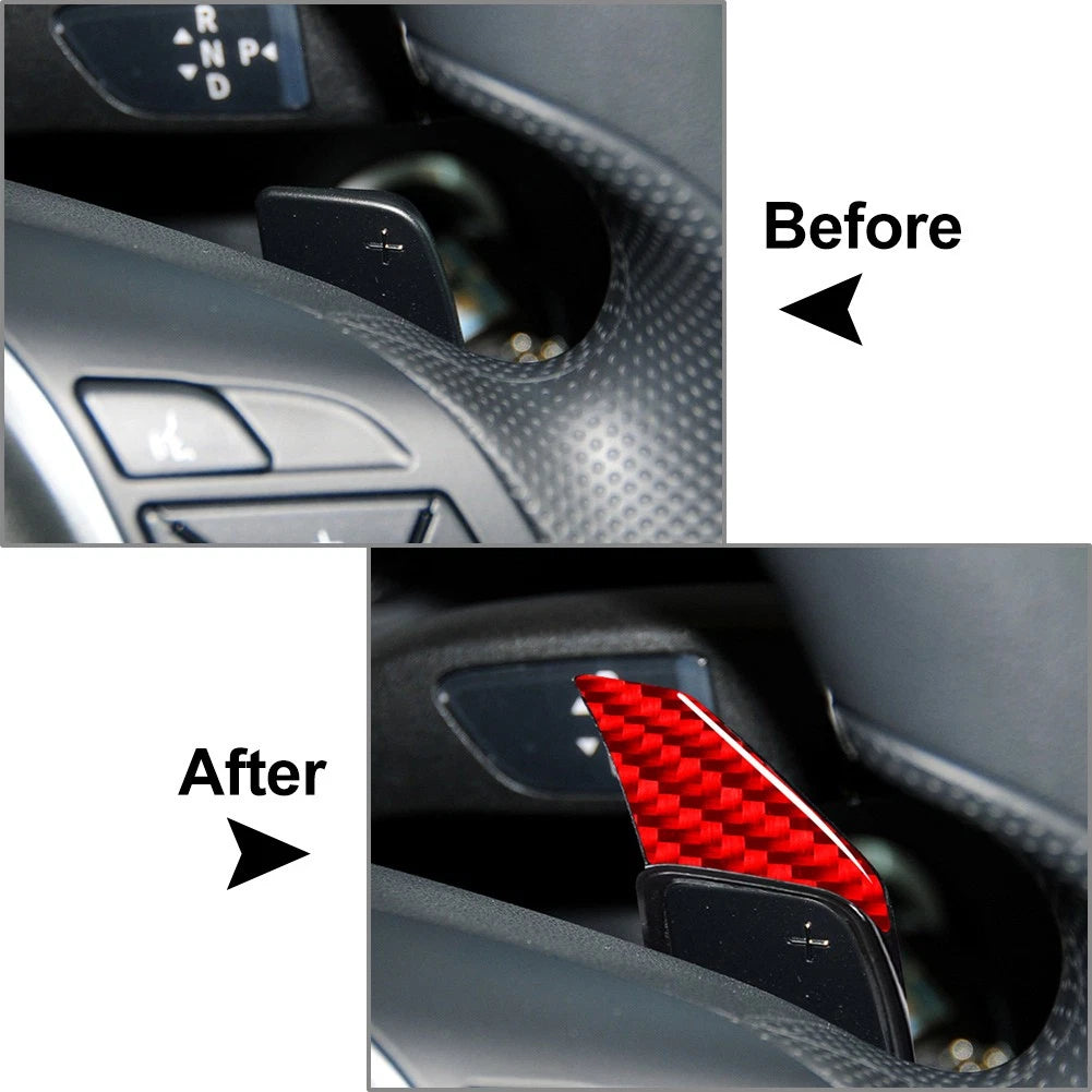 2X Red Steering Wheel Shift Paddle Extension for Mercedes Benz CLA GLK SLK