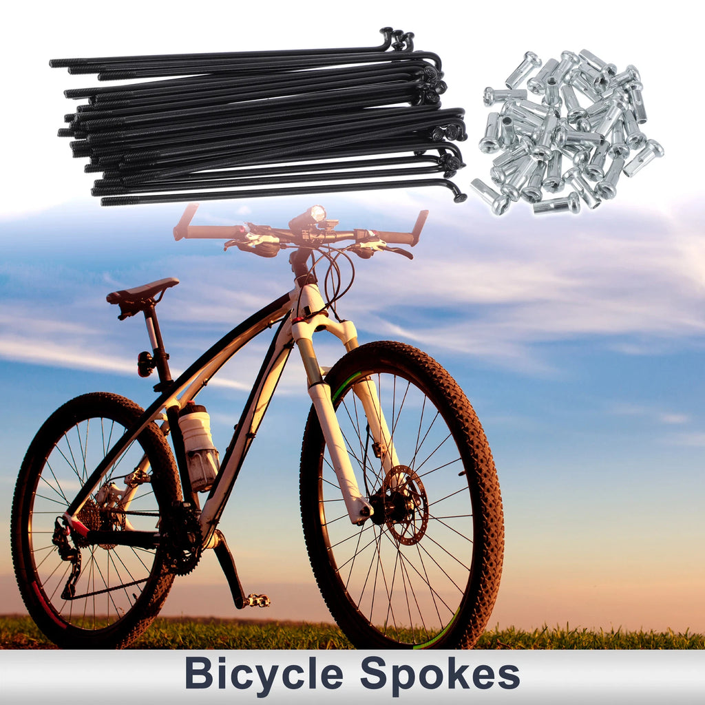 Bicycle Spokes Nipple Set 45 Steel Black Universal for Universal (2000–2025)