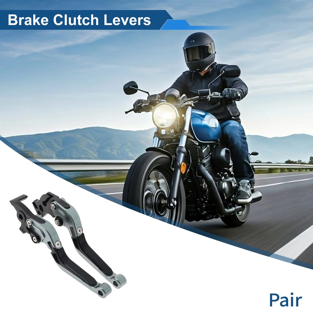 Brake Clutch Levers for KTM 390 Duke (2019–2023) 1 Pair Titanium Black