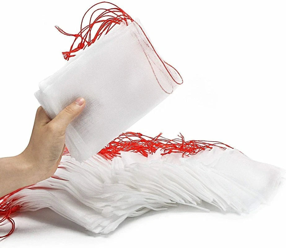 Set of 50 Fruit Net Bags for Garden Vegetable Protection