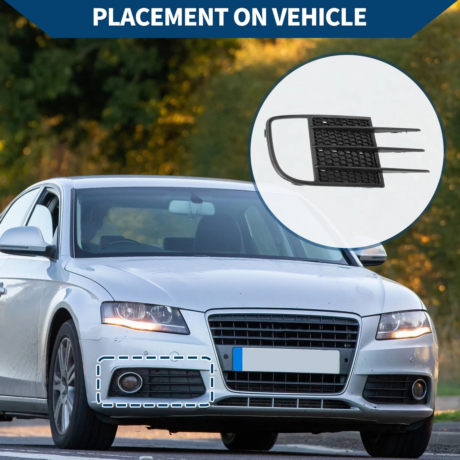 Front Right Fog Light Grill Replacement for Volkswagen GTI (2010–2014)