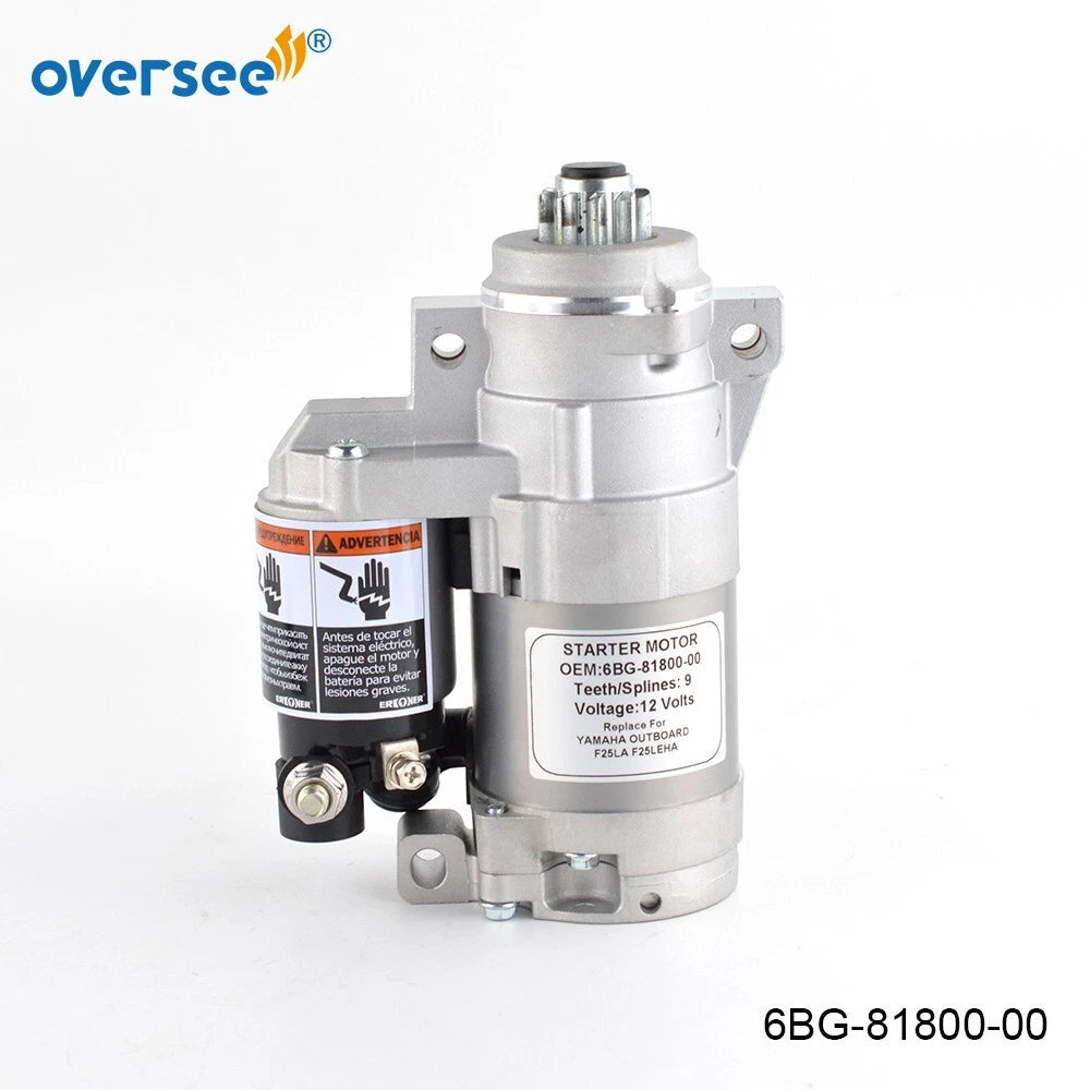 Starter Motor 6BG-81800 for Yamaha Outboard F25 T25 F40 (4-Stroke)