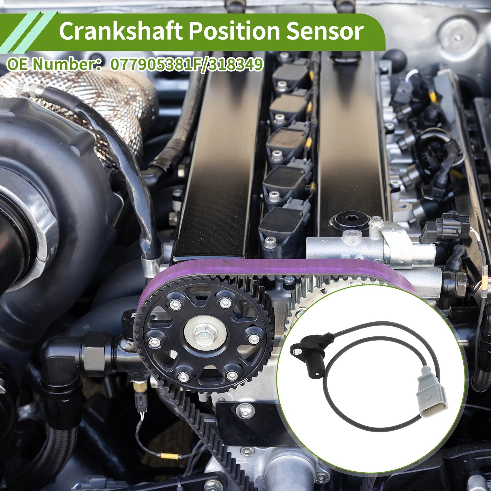 Crankshaft Position Sensor for Audi S4 4.2 (2004–2009) No. 077905381F
