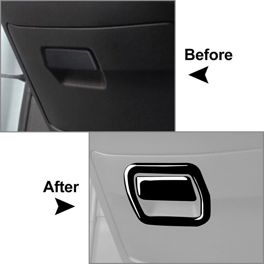 Piano Black Driver Storage Box Panel Cover Trim for Audi A4 A5 (2016–2023)