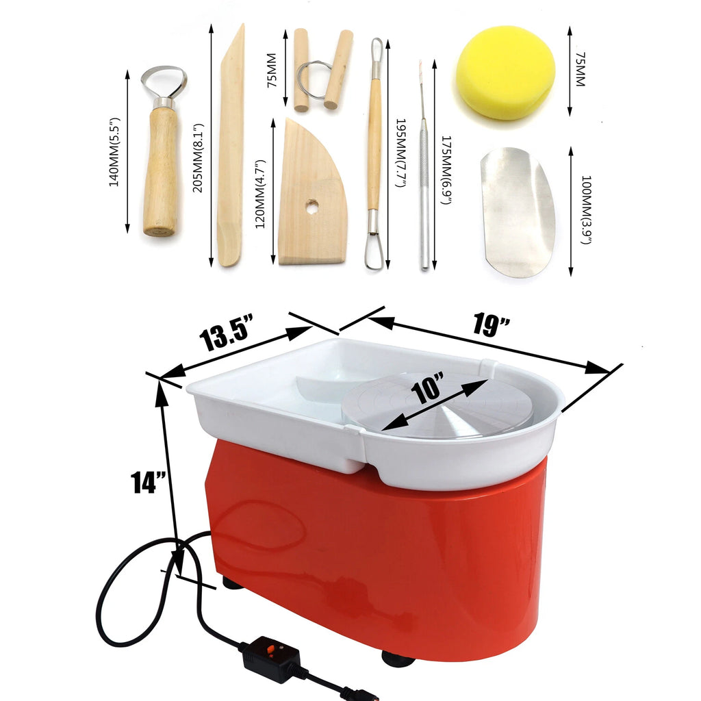 Electric Pottery Wheel Machine 350W with LCD Display (110V)