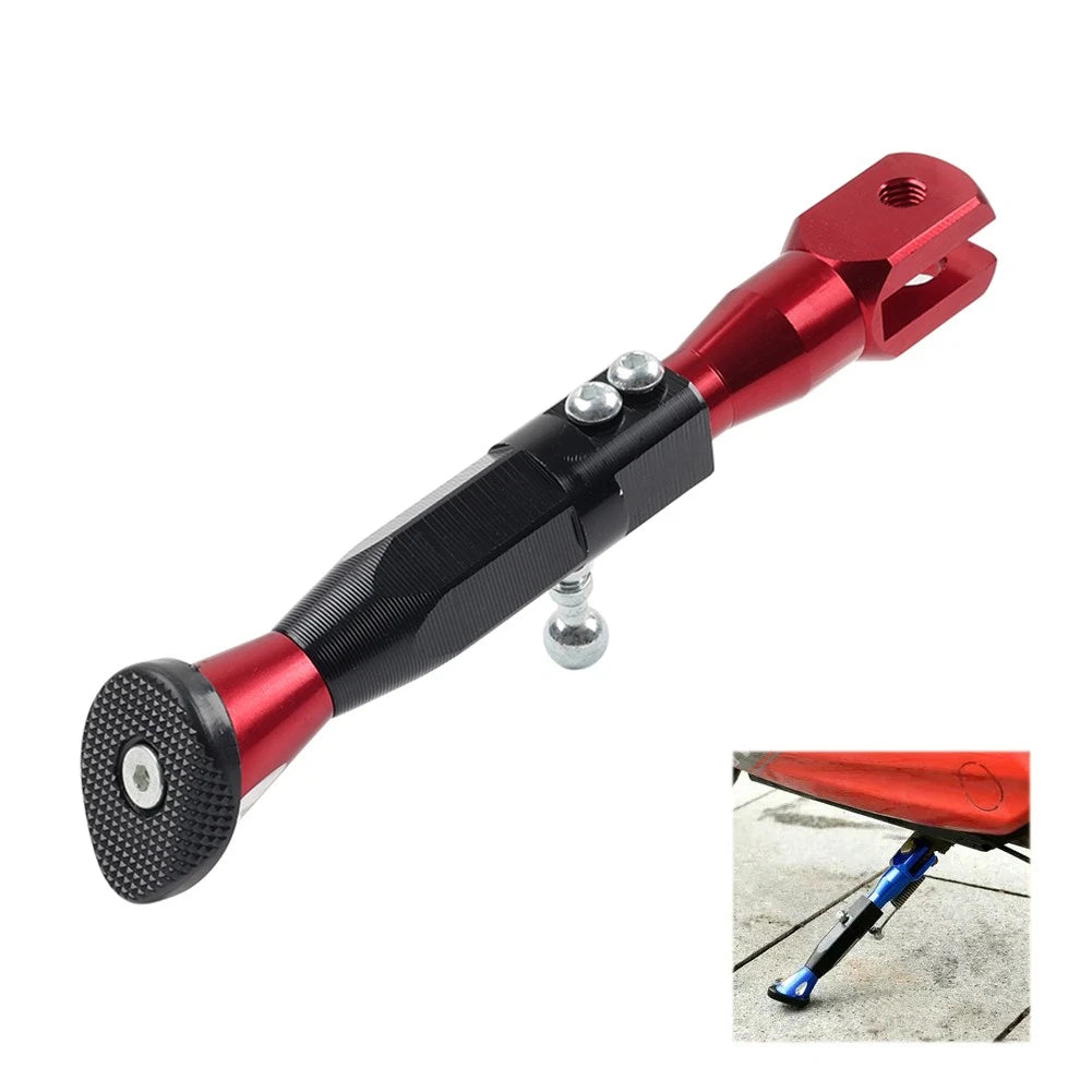 Adjustable Kickstand Foot for Motorcycle Universal - Red