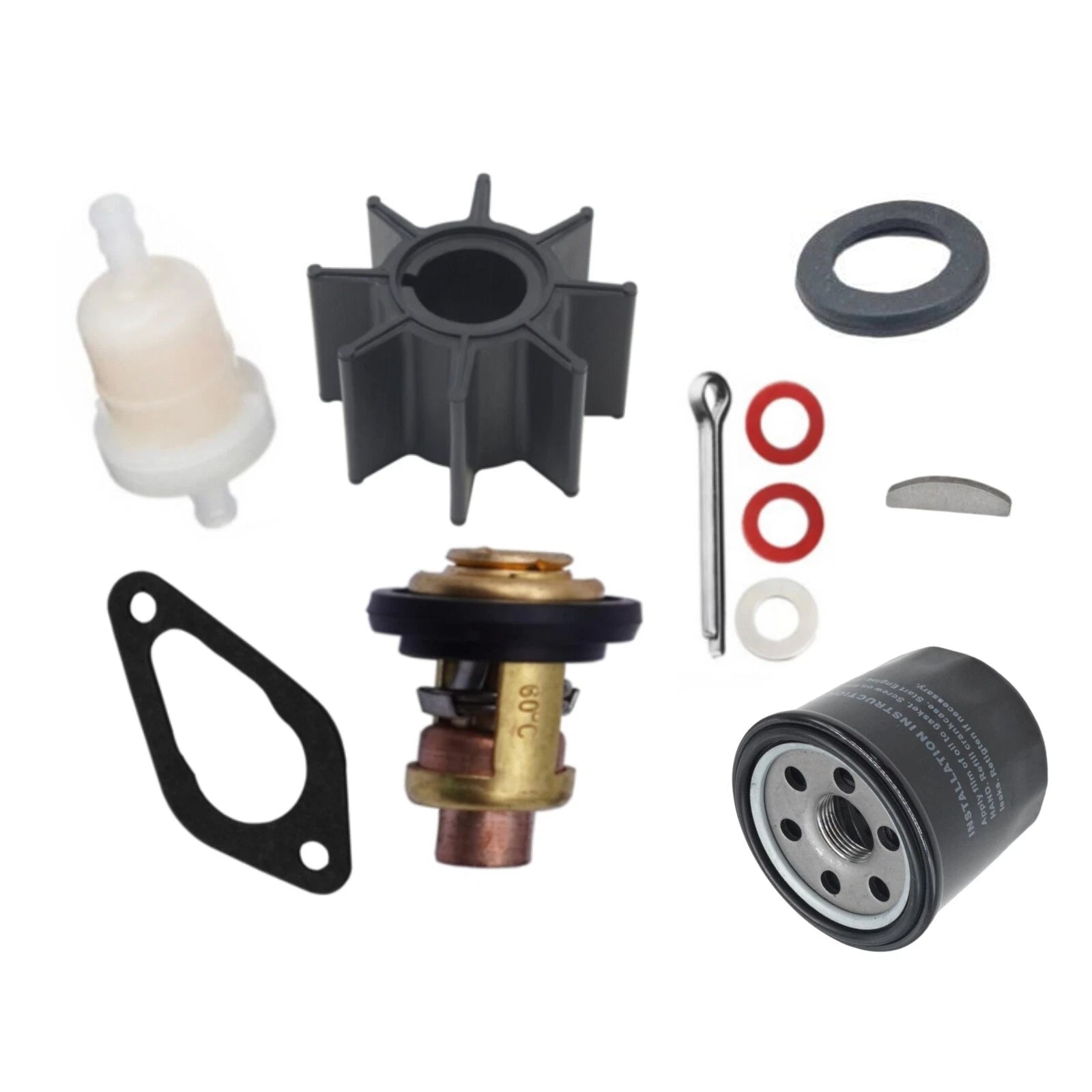 Outboard Maintenance Kit for Mercury Mariner 10HP 15HP 20HP (2 Cyl) 8M0120838