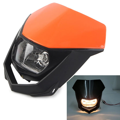 1x Motorcycle Universal Headlight for Supermoto Dirt Bike