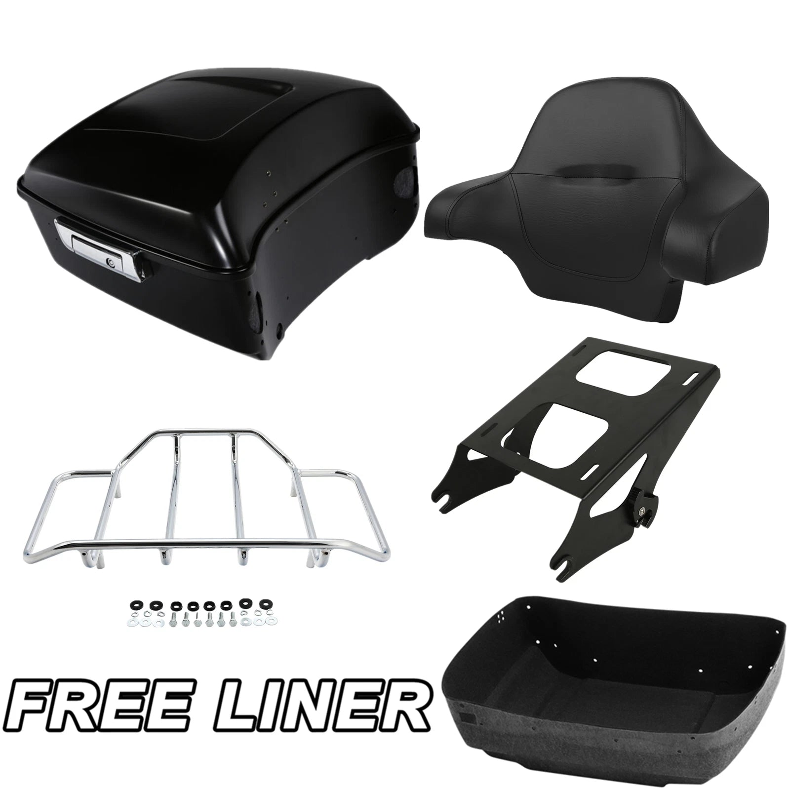 Trunk Backrest Pad Mount Rack for Harley Electra Glide (2014–2026)