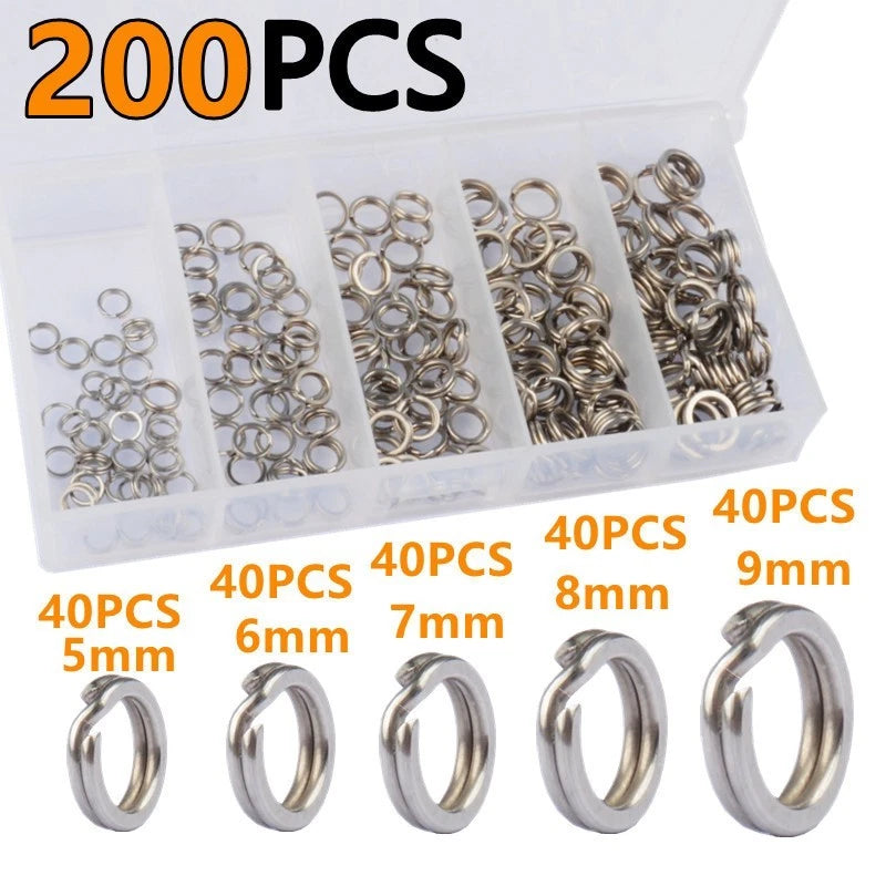 250pcs Fishing Tackle Rings Set for Various Applications (5mm-9mm)