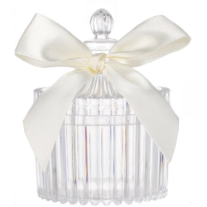 Vertical Ribbed Transparent Plastic Box for Wedding Candy Storage