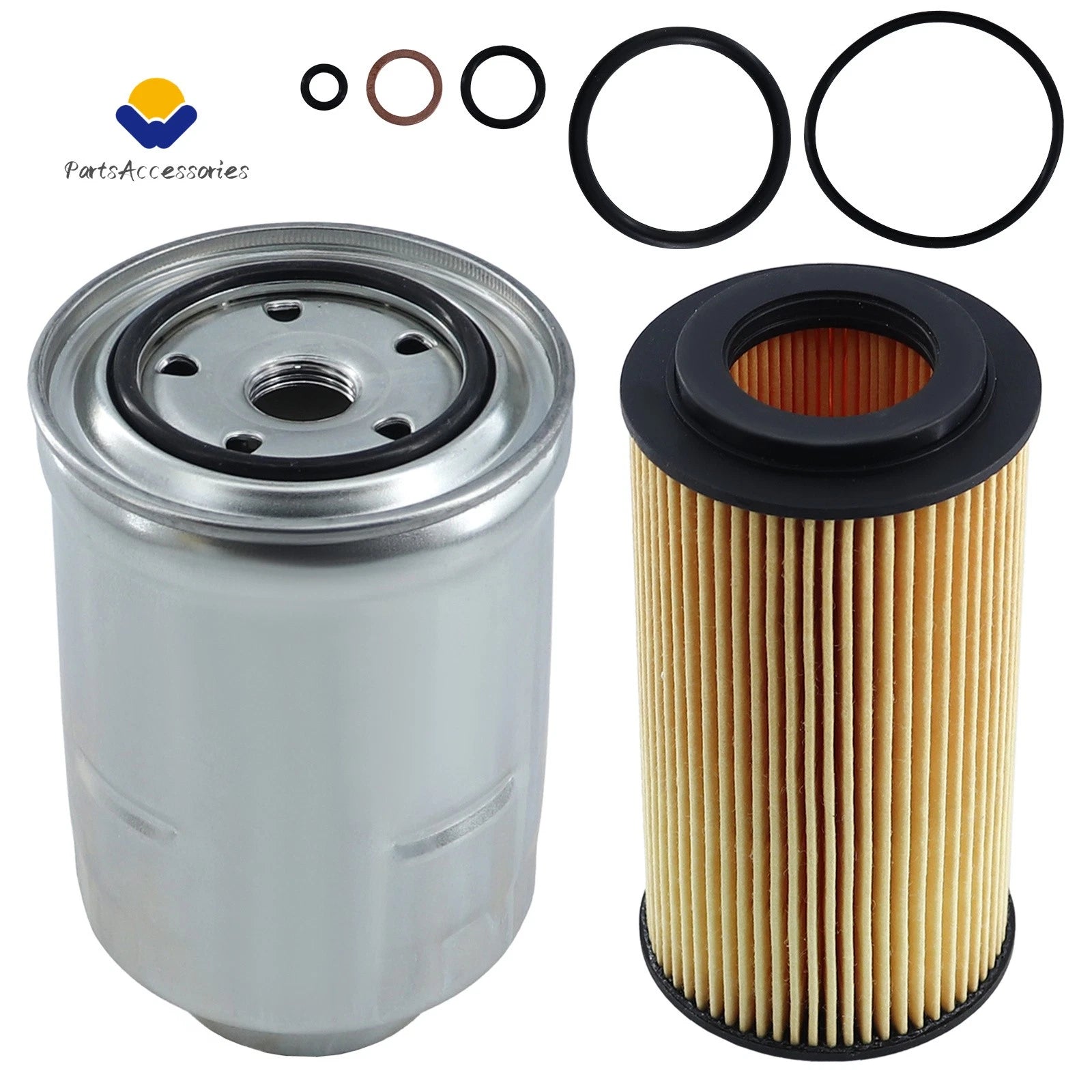 Set of 2 Diesel Fuel & Oil Filters for Kohler (ED0021753180-S, ED0021750010-S)