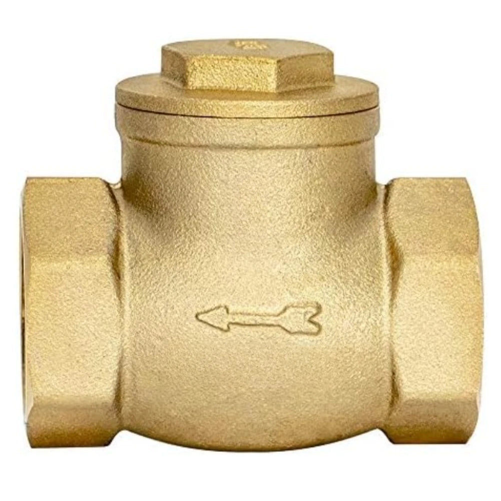 Brass Swing Check Valve for Heating Applications (1 Inch NPT Threads)