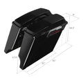 5" Stretched Saddle Bags & Conversion Bracket for Harley Softail Fatboy (1984–2017)