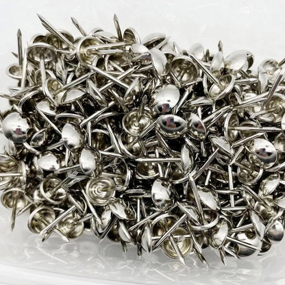 100Pcs Silver Upholstery Nails Jewelry Box Sofa Tacks Furniture Studs Hardware
