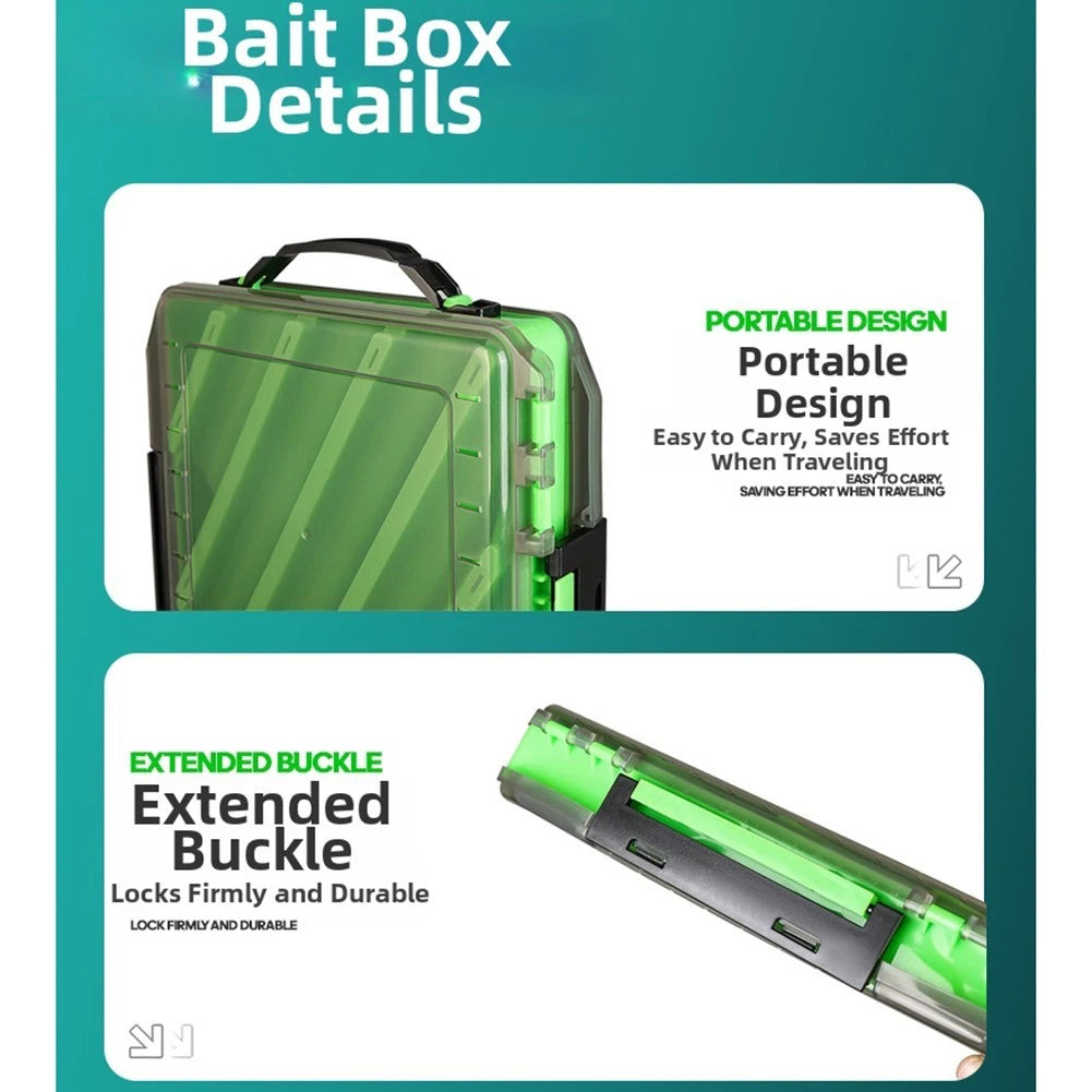 ABS Double Sided Fishing Box with Y Drain Hole for Organized Storage