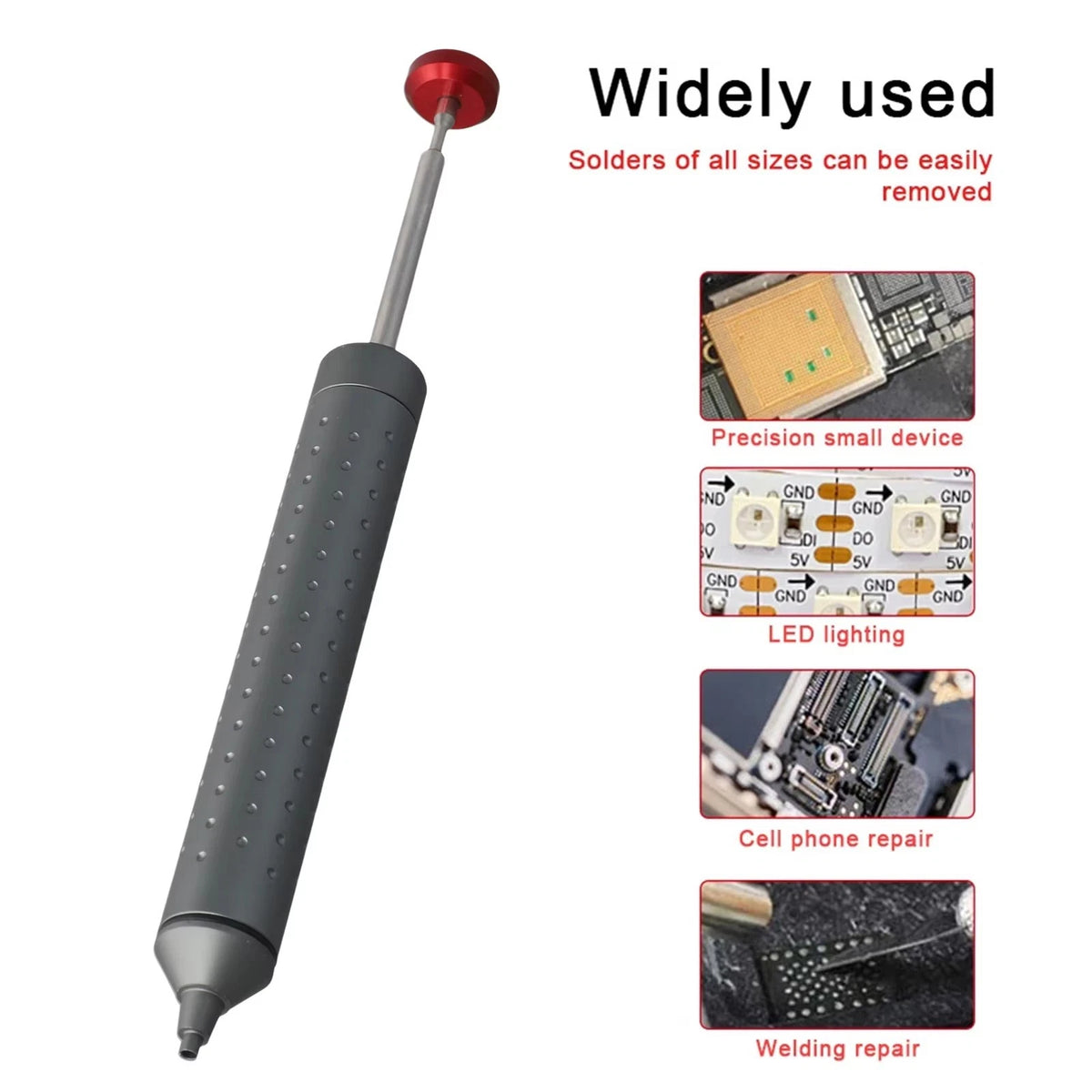 Solder Removal Tool with Silicone Nozzle for PCB Repair (No Part Numbers)