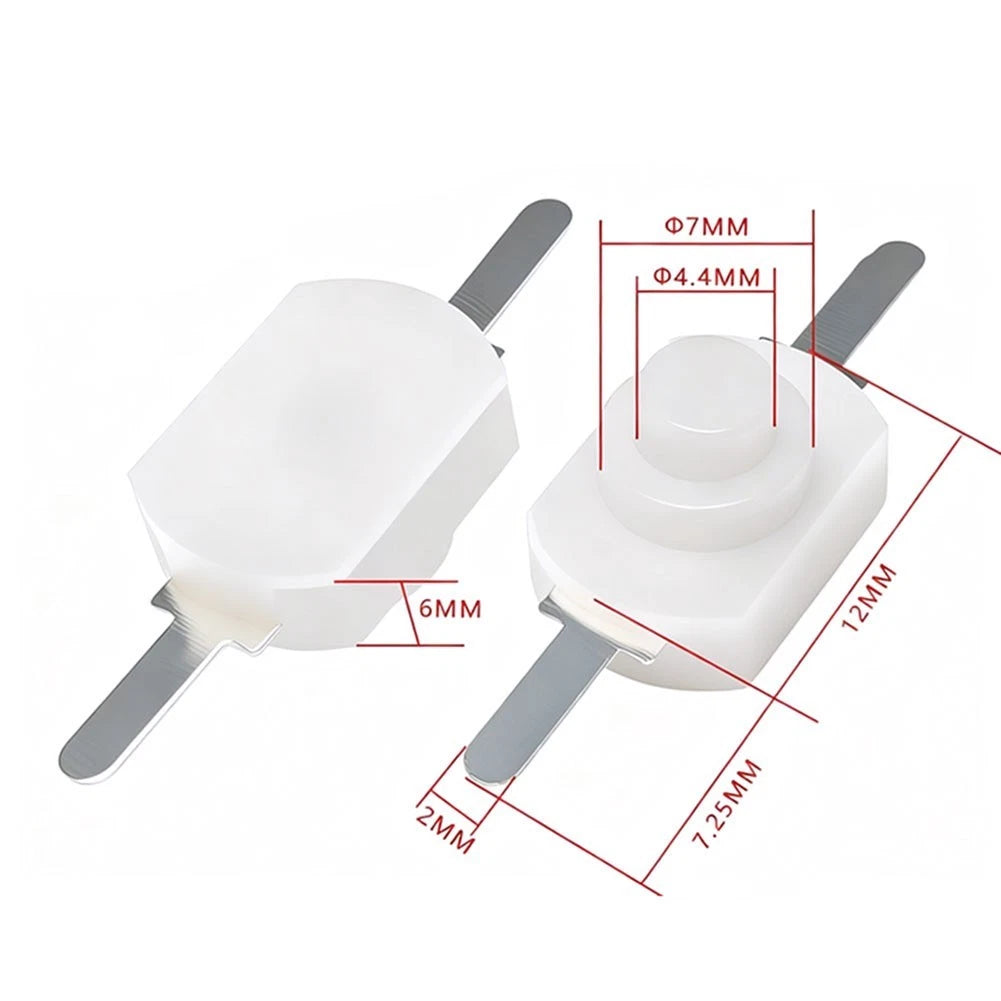 10 Pack Push Button Switch for Mini Torch (1A 30V)