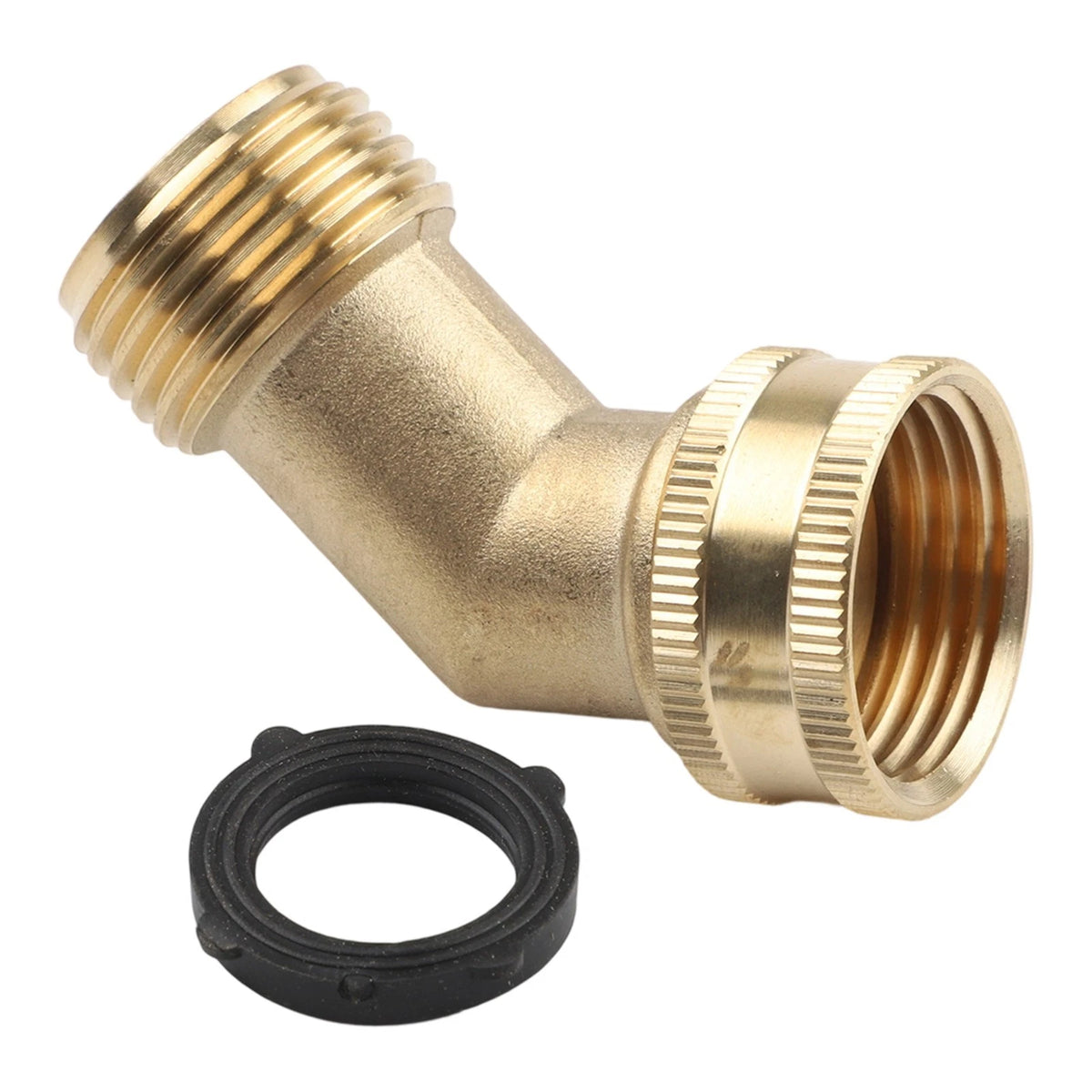 45 Degree Brass Elbow Connector for Outdoor Hose (34 Inch)