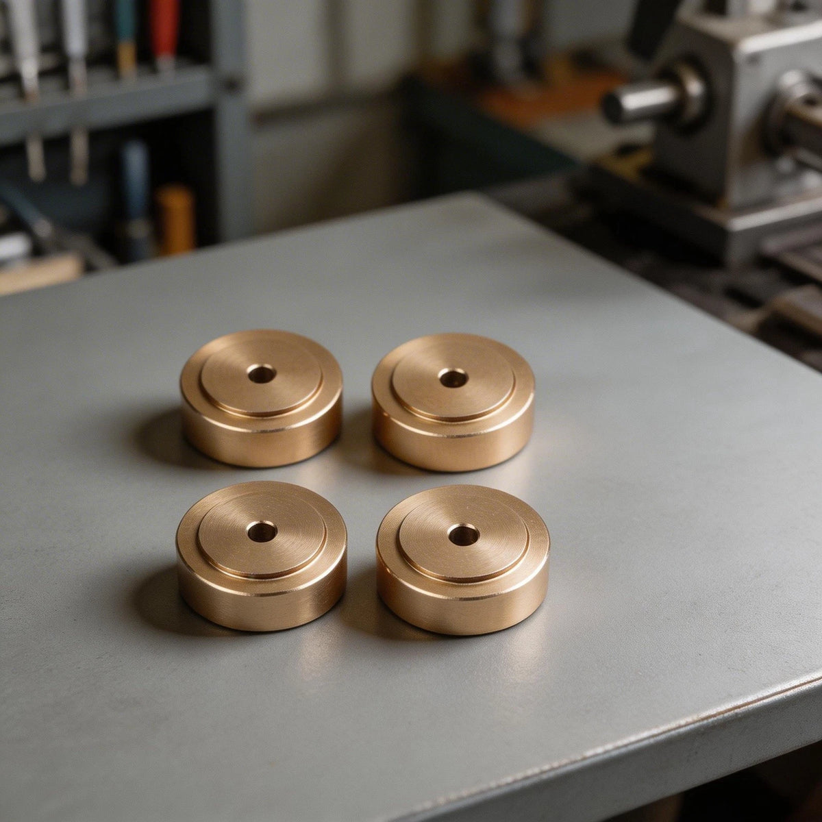 4 Pack Brass Gold Board Feet for Kitchen Cutting Boards