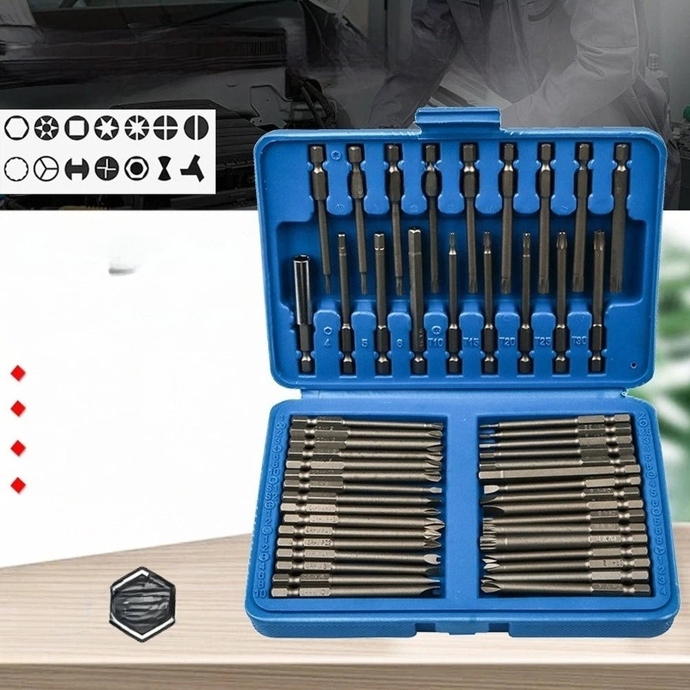 Screwdriver Bit Set for Compact Storage Case (Ergonomic Design)