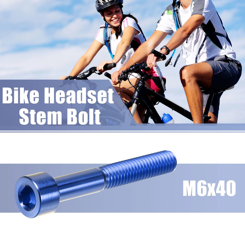 Bike Stem Bolt M6x40 Replacement for Blue M6 Headset Stem Assembly