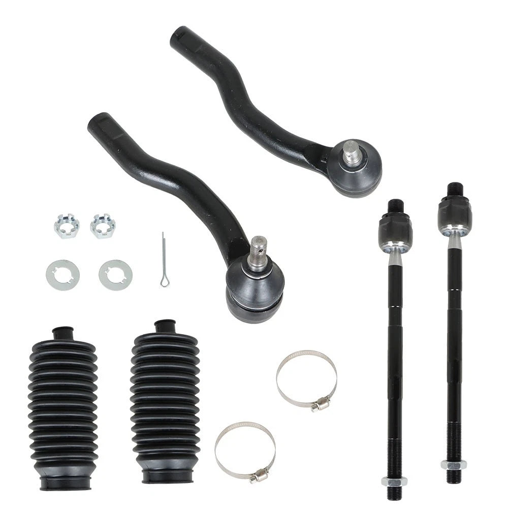 6X Front Inner & Outer Tie Rod Boot Kit for Ford Edge Lincoln MKX (2007–2014)