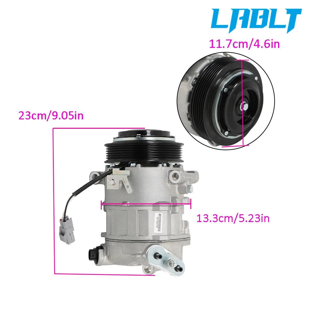 A/C Compressor & Clutch for Chrysler 200 (2015–2017) Jeep Cherokee (2014–2021)